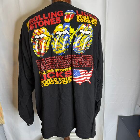 Rolling Stones Licks Tour 2002/03 Dragon Graphic Long Sleeve Shirt XXL USA - Picture 3 of 8